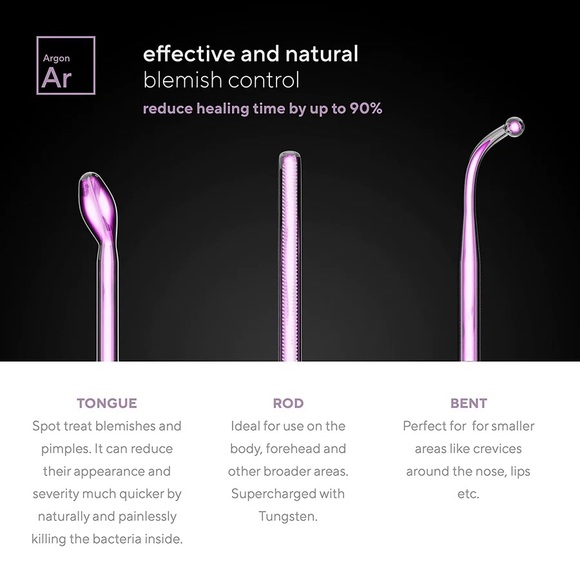 NIB Pure NuDerma Professional Skin Laser Therapy Wand Neon Argon Hair Regrowth - Picture 16 of 16